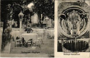 1915 Budapest XII. Zugliget, Disznófő vendéglő, kerthelyiség (EK)