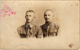 1916 Osztrák-magyar katonák orosz hadifogságban / WWI Austro-Hungarian K.u.K. military, POWs (prisoners of war) in Russia. photo (EB)