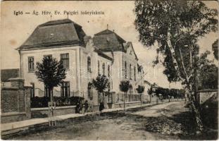 Igló, Zipser Neudorf, Spisská Nová Ves; Evangélikus polgári leányiskola / Lutheran girls' school (EK)