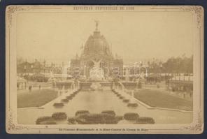 1889 Párizsi VIlágkiállítás központi csarnok keményhátú fotó / Paris EXPO vintage photo 17x11 cm