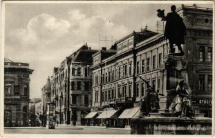 Szeged, Klauzál tér, gyógyszertár, Gerle patika, üzletek. Traub B. és Társa kiadása (EK)