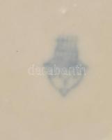 Zsolnay Nádor Judit retró váza 2db, kézzel festett porcelán, jelzett, kopásnyomokkal, m: 12 cm