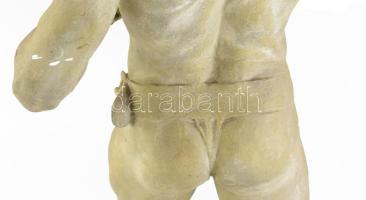 Mátrai Lajos György (1850-1906): Láncát letépő rabszolga. Gipsz, jelzett, kis kopásokkal. 1880-90 kö...