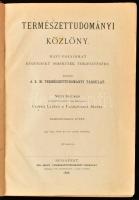 1898 A természettudományi közlöny évfolyama bekötve. Harmiczadik kötet. pótfüzetekkel. Korabeli kopott félvászon kötésben