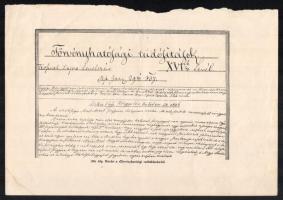 1848 Kossuth Lajos: Országgyűlési tudósítások egy számának egy lapja, Sérült, hiányos + egy facsimile