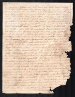 1848 Kossuth Lajos: Országgyűlési tudósítások egy számának egy lapja, Sérült, hiányos + egy facsimil...