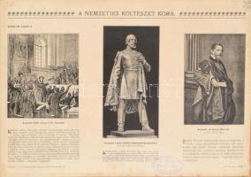 cca 1910 9 db iskolai történelmi szemléltető karton tábla 30x40 cm