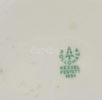 Hollóházi porcelán urna váza. 1972 20. éves tiszti találkozó felirattal. részben kézzel festett, jel...