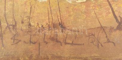 Balogh István Péter (1950-): Tavasz. Olaj, farost, jelzett, hátoldalán autográf felirattal, 30×40 cm