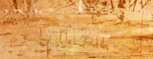 Balogh István Péter (1950-): Hajnal. Olaj, farost, jelezve balra lent, hátoldalán autográf feliratta...