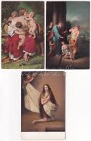 5 db RÉGI Stengel litho művész képeslap vegyes minőségben / 5 pre-1945 Stengel litho art postcards in mixed quality