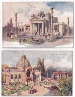 Milano, Milan; Cartolina Ufficiale dell&#039; Esposizione di Milano 1906 - 2 unused pre-1945 postcards