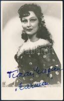 Tiszay Magda (1917-1989) opera-énekesnő aláírása fotón