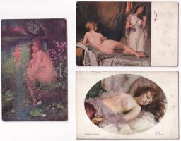 5 db RÉGI erotikus művész képeslap / 5 pre-1945 erotic art postcards