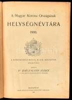 1900 dr. Jekelfalussy József szerk.: A Magyar Korona országainak helységnévtára egészvászon kötésben...