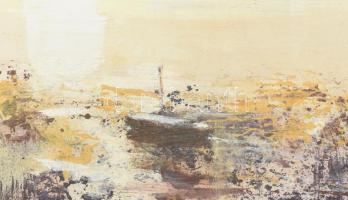 Balogh Ervin (1925-): Délelőtt (Balaton). Olaj, karton, jelezve balra lent, hátoldalán autográf feli...