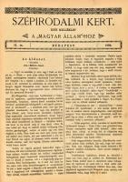 1892 Szépirodalmi kert folyóirat (Melléklet a Magyar Államhoz), teljes évfolyam korabeli félvászon k...