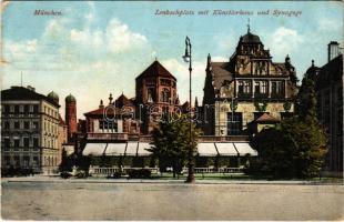 1913 München, Munich; Lenbachplatz mit Künstlerhaus und Synagoge / synagogue (EK)