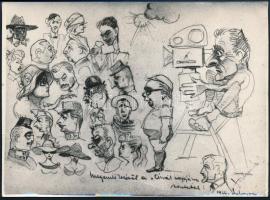 1966 Az Édes és keserű című film szereplőinek aláírása fotó hátoldalán (Bara Margit, Csákányi László...