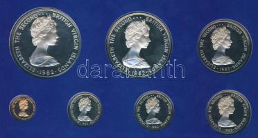 Brit Virgin-szigetek 1982. 1c-5$ 7klf db, szettben, benne 2db Ag T:PP R! Tanúsívánnyal!