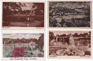 Hévíz - 4 db régi képeslap / 4 pre-1945 postcards
