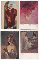 7 db régi képeslap hölgyekkel / 7 pre-1945 postcards with ladies