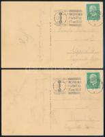 1932. január 10. Berlin, 4 db Újpest UTE játékos üdvözlő lapja (Volentik, Possák Richárd, Wilhelm, F...