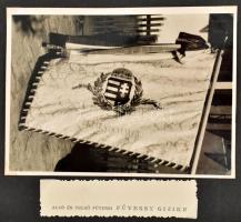 1942-1943 Kúlai zászlóavatás, Délmagyarországi Közművelődési Szövetség Kúlai Csoportja, 15 fotó, albumban 18x12 cm