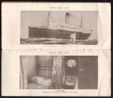 cca 1920 White Star Line hajó prospektus képekkel