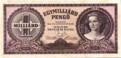 1946. 1000.000.000P sorszám nélkül! T:I RR!!