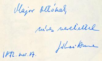 Jókai Anna: Napok. Bp., 1972. Szépirodalmi. Kiadói vászonkötésben, papír védőborítóval. DEDIKÁLT Maj...