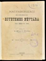 Tokody Ödön Szerk: A magyarországi római és görög katholikus papság egyetemes névtára 1880-ra. Első évfolyam. Temesvár, 1880. 1183p. Modern egészvászon kötésben