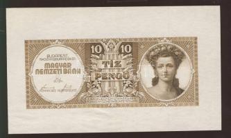 1943. 10P (tervezet) eredeti nyomólemezzel történt későbbi utánnyomata. Csak igen kevés példány készült belőle! T:I