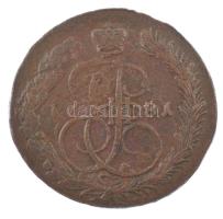 Orosz Birodalom 1781EM 5k Cu II. (Nagy) Katalin (54,44g) T:VF patina, ü. /  Russian Empire 1781EM 5 Kopecks Cu Catherine II (the Great) (54,44g) C:VF patina, ding Krause C#59.3