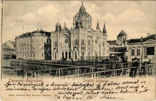 Temesvár, Timisoara; Gyárváros, Izraelita templom, zsinagóga. Králicsek Béla kiadása / Fabric, synagogue (EK)