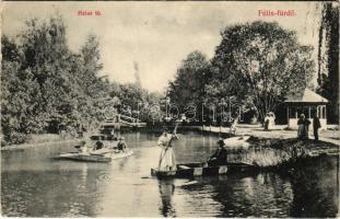 Félix-fürdő, Baile Felix; Halas tó, csónakázók / lake with boats