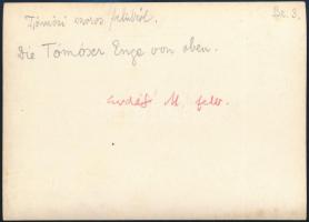 cca 1910 Tömösi-szoros, Erdélyi Mór (1866-1934) felvétele, hátulján feliratozva, 11,5×16 cm / Pasul ...