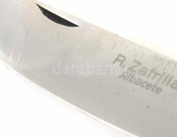 R. Zafrilla Albacete spanyol bicska, jelzett, fa nyéllel, h: 19 cm