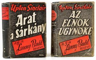 Upton Sinclair: Az elnök ügynöke I-II. köt. Az 5-ik Lanny Budd regény. Bp. - London, 1944, Nova. Kiadói félvászon-kötések, kiadói kopott, sérült védőborítóban.