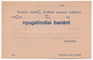 ~1920 Banán-Behozatal reklám. Visegrádi utca 7