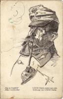 Egy az öregekből. Osztrák-magyar katonai rajz / WWI K.u.k. military art s: Lázár Oszkár (EK)