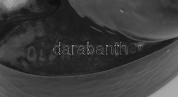 Oláh Sándor (1907-1983): Női akt. Kerámia, talapzatán verssel, hibátlan, jelzett, m: 49 cm