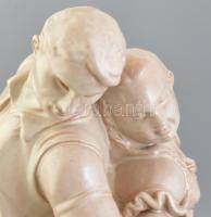 Jelzés nélkül: Táncolók. Mázas kerámia, kis tűz és mázrepedés. m: 42 cm