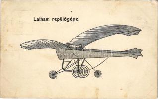 1910 Latham repülőgépe / Hubert Latham, French aviator and his aircraft (EK)