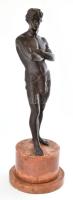 Lajos Werkner (1883-1943): Az olimpikon ember. Bronz, márvány talapzat. Jelzés nélkül. m: 43 cm
két...