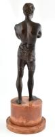 Lajos Werkner (1883-1943): Az olimpikon ember. Bronz, márvány talapzat. Jelzés nélkül. m: 43 cm
két...