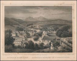 cca 1850 Ludwig Rohbock (1820-1883) - J(ohann) Poppel (1807-1882): Előpatak Erdélyben, Előpatak, Bad...