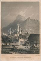 cca 1850 Ludwig Rohbock (1820-1883)-Georg Michael Kurz (1815-1883): A román templom Brassóban, Walla...