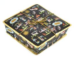 Mirabell bonbonos doboz, tervezte Kaeszné Lukáts Kató. 16x17 cm Kissé kopott