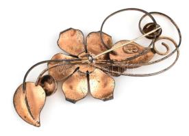 Truart aranyozott ezüst (Ag) bross, jelzett. 11 cm 21,6 g